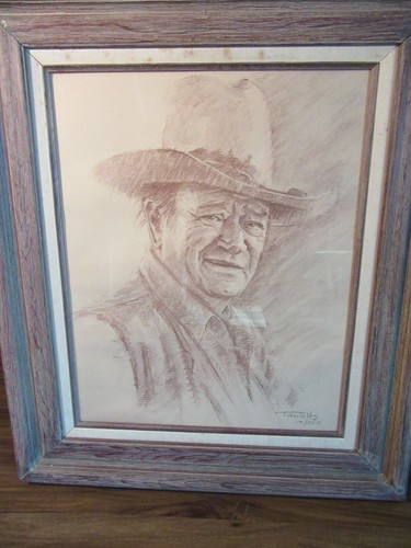 Framed vintage john wayne - framed,